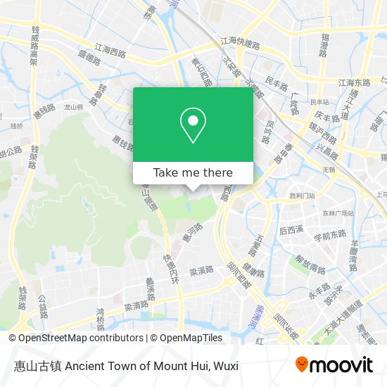 惠山古镇 Ancient Town of Mount Hui map