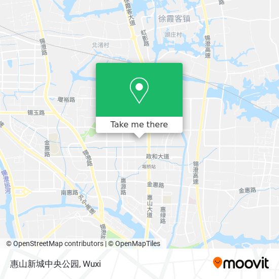 惠山新城中央公园 map