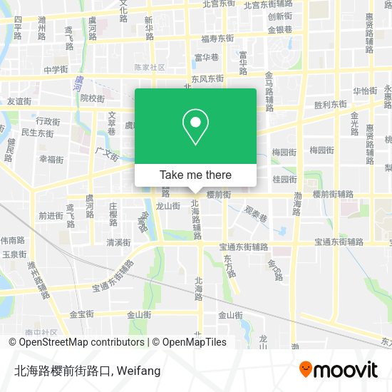 北海路樱前街路口 map