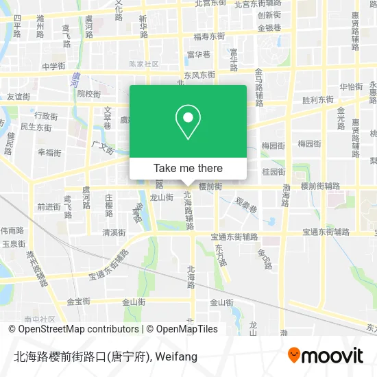 北海路樱前街路口(唐宁府) map