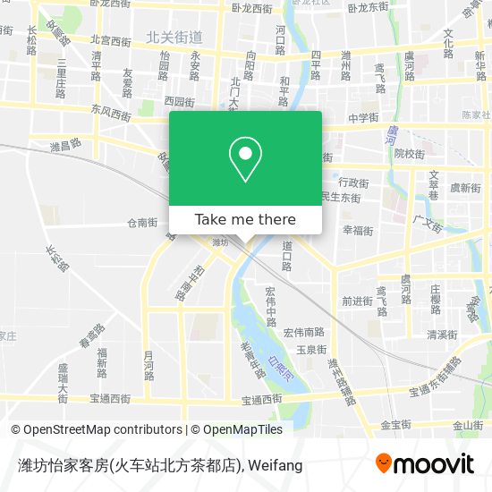 潍坊怡家客房(火车站北方茶都店) map