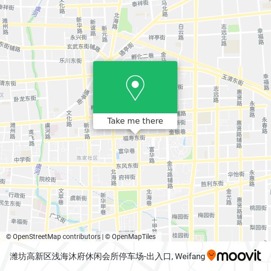潍坊高新区浅海沐府休闲会所停车场-出入口 map