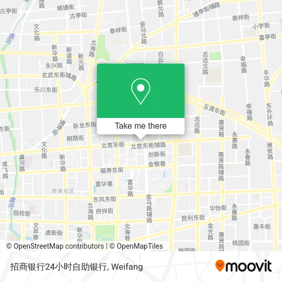 招商银行24小时自助银行 map