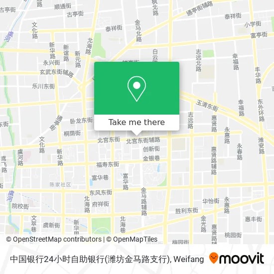 中国银行24小时自助银行(潍坊金马路支行) map