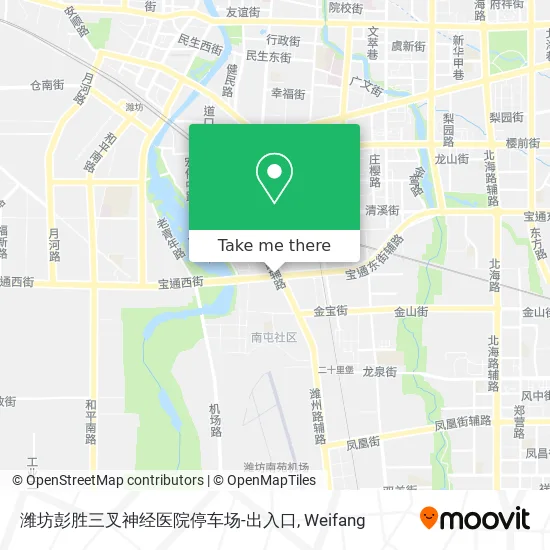 潍坊彭胜三叉神经医院停车场-出入口 map