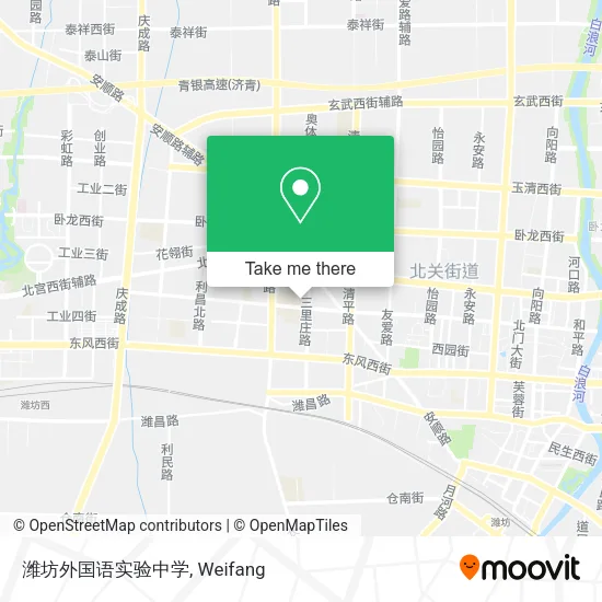 潍坊外国语实验中学 map
