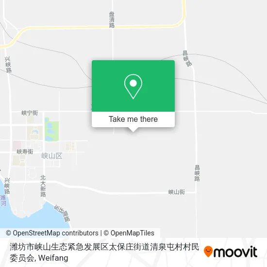 潍坊市峡山生态紧急发展区太保庄街道清泉屯村村民委员会 map