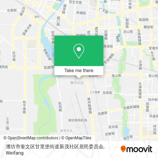 潍坊市奎文区甘里堡街道新茂社区居民委员会 map