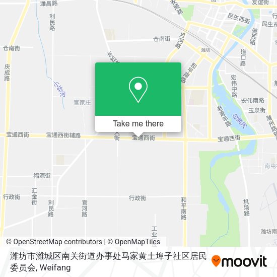 潍坊市潍城区南关街道办事处马家黄土埠子社区居民委员会 map