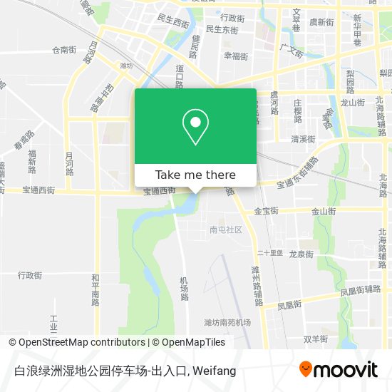 白浪绿洲湿地公园停车场-出入口 map