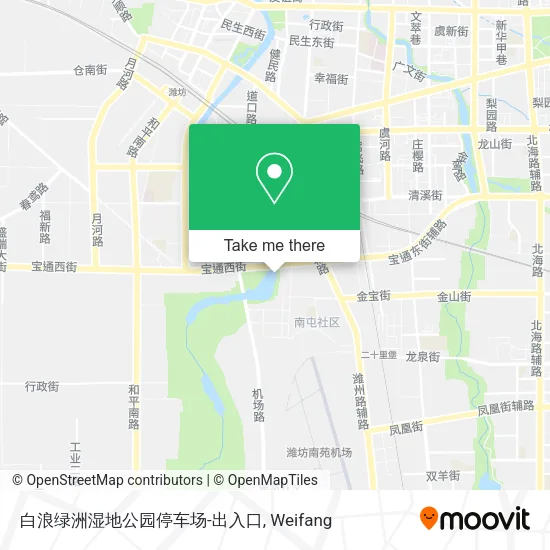 白浪绿洲湿地公园停车场-出入口 map