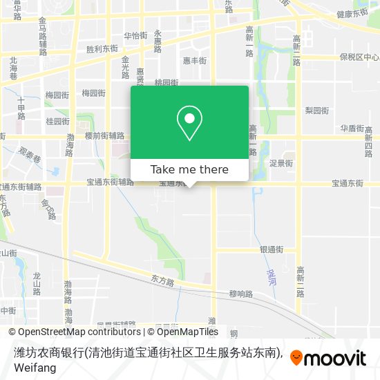 潍坊农商银行(清池街道宝通街社区卫生服务站东南) map