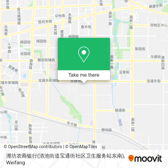 潍坊农商银行(清池街道宝通街社区卫生服务站东南) map