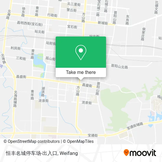 恒丰名城停车场-出入口 map