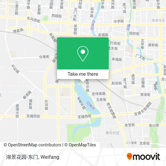 湖景花园-东门 map