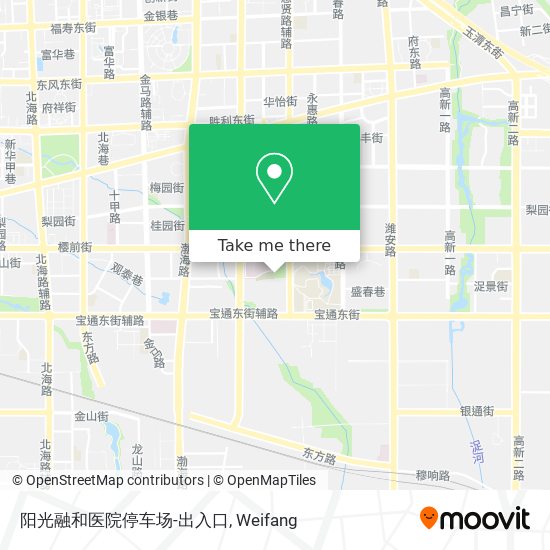 阳光融和医院停车场-出入口 map