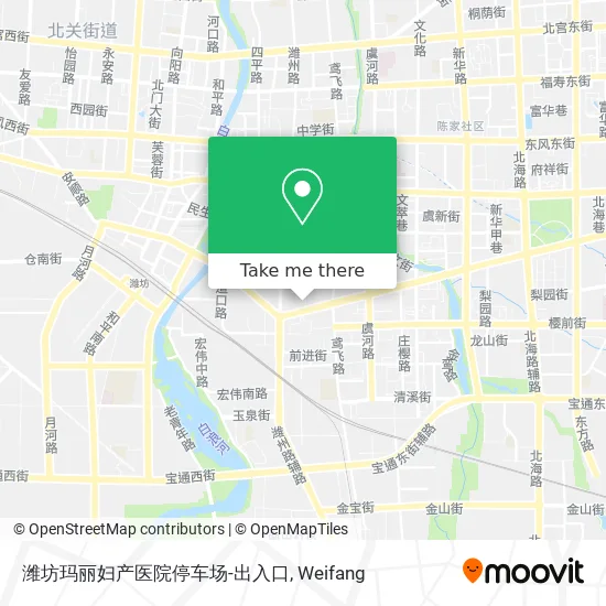 潍坊玛丽妇产医院停车场-出入口 map