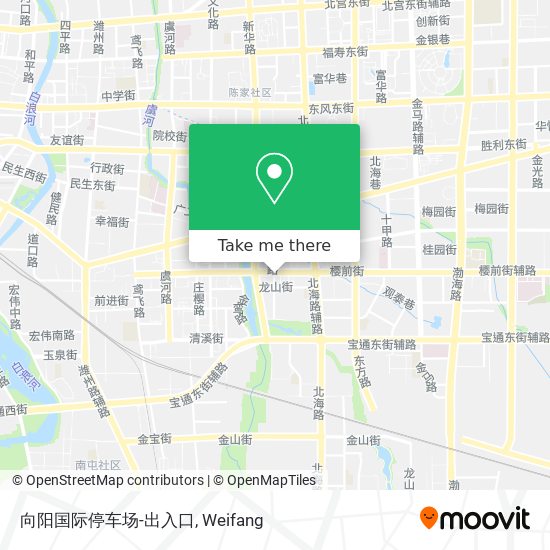 向阳国际停车场-出入口 map