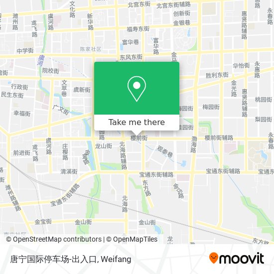 唐宁国际停车场-出入口 map