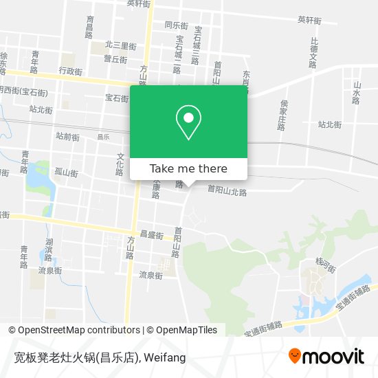 宽板凳老灶火锅(昌乐店) map