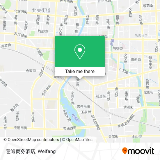 意通商务酒店 map