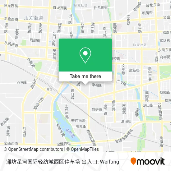 潍坊星河国际轻纺城西区停车场-出入口 map