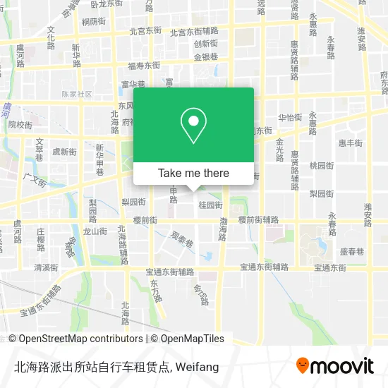 北海路派出所站自行车租赁点 map