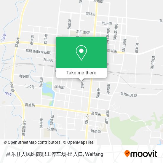昌乐县人民医院职工停车场-出入口 map