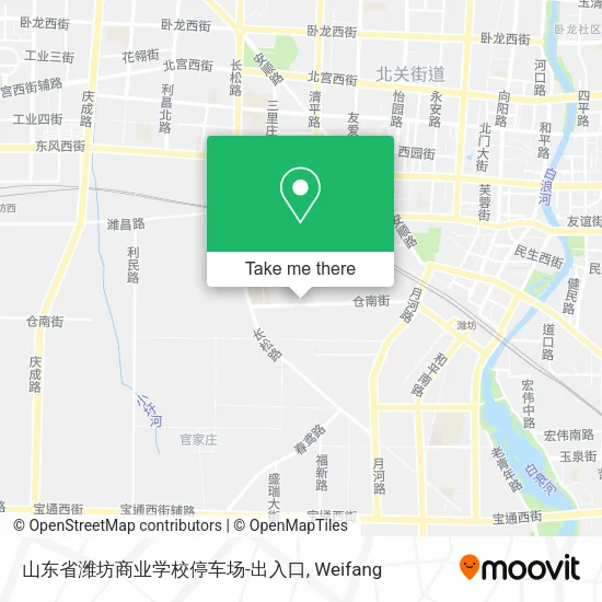 山东省潍坊商业学校停车场-出入口 map