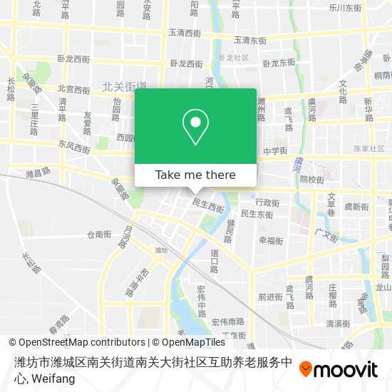 潍坊市潍城区南关街道南关大街社区互助养老服务中心 map