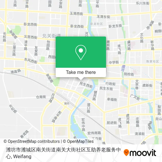 潍坊市潍城区南关街道南关大街社区互助养老服务中心 map