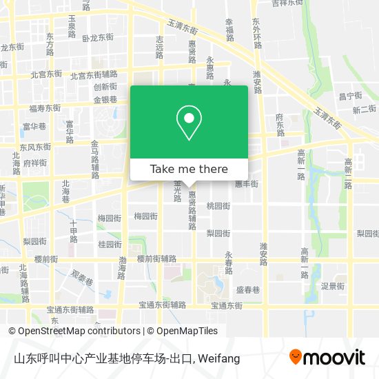 山东呼叫中心产业基地停车场-出口 map