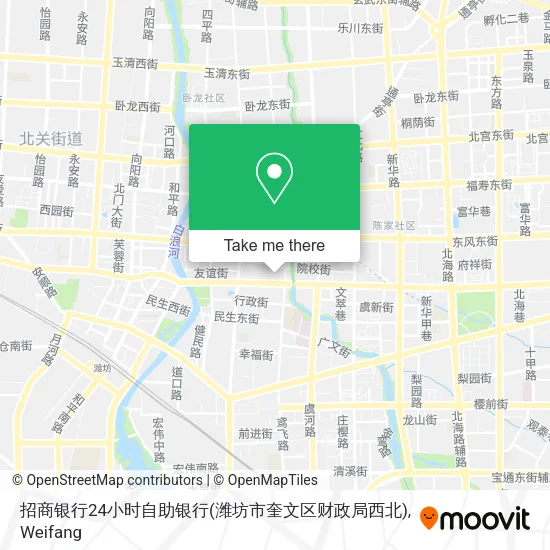 招商银行24小时自助银行(潍坊市奎文区财政局西北) map
