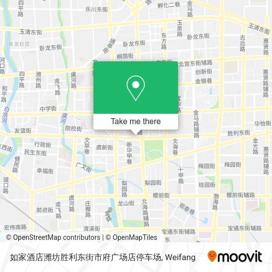 如家酒店潍坊胜利东街市府广场店停车场 map