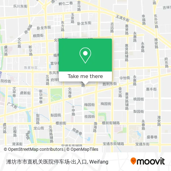 潍坊市市直机关医院停车场-出入口 map
