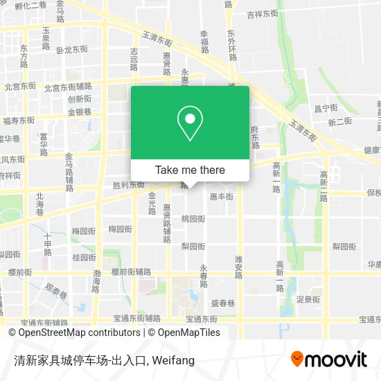 清新家具城停车场-出入口 map