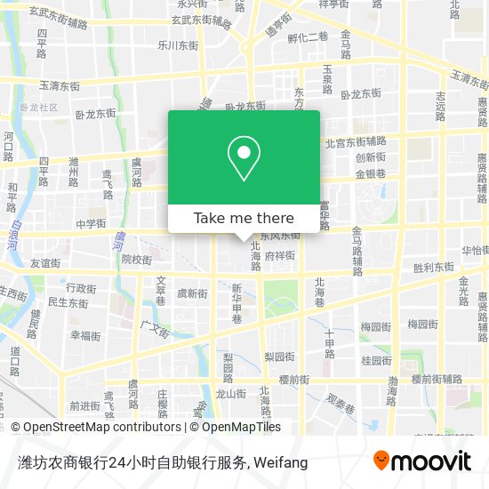 潍坊农商银行24小时自助银行服务 map