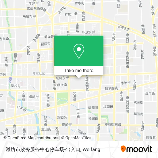 潍坊市政务服务中心停车场-出入口 map