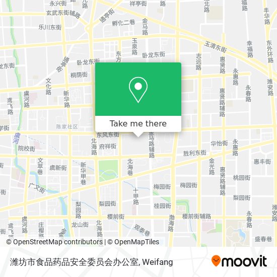 潍坊市食品药品安全委员会办公室 map