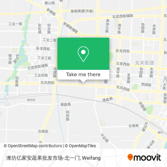 潍坊亿家安蔬果批发市场-北一门 map