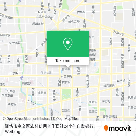 潍坊市奎文区农村信用合作联社24小时自助银行 map
