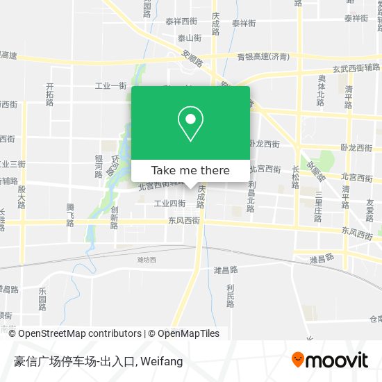 豪信广场停车场-出入口 map