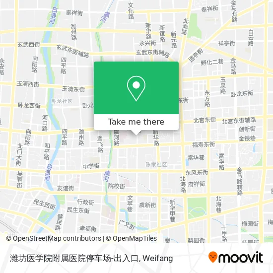 潍坊医学院附属医院停车场-出入口 map