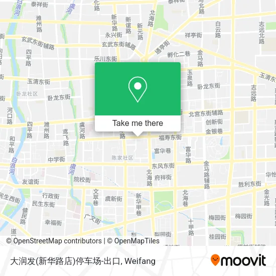 大润发(新华路店)停车场-出口 map