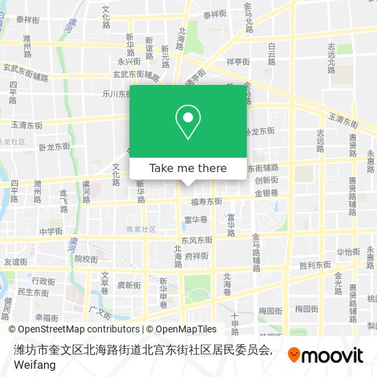 潍坊市奎文区北海路街道北宫东街社区居民委员会 map
