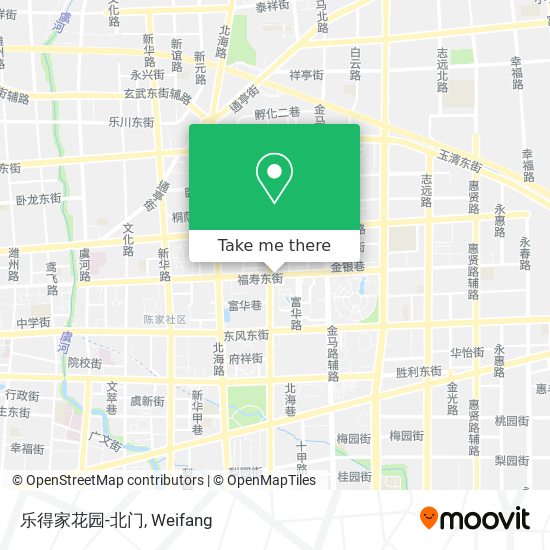 乐得家花园-北门 map
