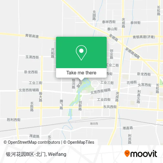 银河花园B区-北门 map