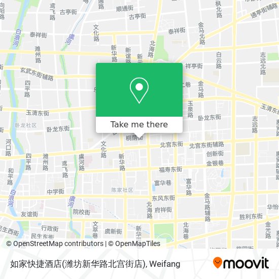 如家快捷酒店(潍坊新华路北宫街店) map
