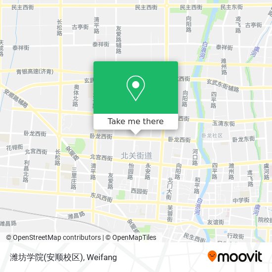 潍坊学院(安顺校区) map