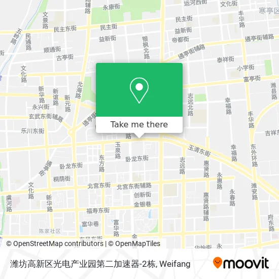 潍坊高新区光电产业园第二加速器-2栋 map